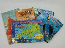 5er Set Mein Atlas-Puzzlebuch Wicki Abenteuer Meer/ Wald Felix auf der Baustelle