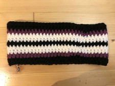 Stirnband, Häkelstirnband aus Original My Boshi Wolle, selbstgehäkelt, schwarz