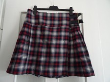 Tommy Hilfiger Rock, Wollrock, blau/rot/weiß Karo, Gr. 12 = 44 / XL