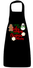 Backen Weihnachten Film Schürze schwarz Damen Saisonale Küche Esszimmer WEIHNACHTSGESCHENK NEU