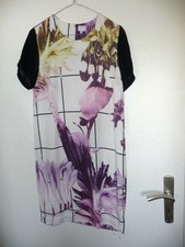 LALA BERLIN Kleid Gr. S Weiß Lila Damen  Dress Robe 