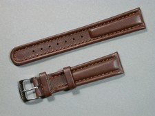 seltenes echt Leder Uhrenarmband D-Braun 18mm breit MarieClaire-Schliesse 6946