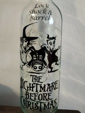 DER ALBTRAUM VOR WEIHNACHTEN SCHLOSS SCHOCK UND FASS LED BELEUCHTUNGSFLASCHE GESCHENK