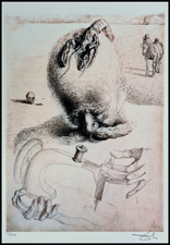 SALVADOR DALI * Bureaucrat... * 50 x 35 cm * signed lithograph*limited # 215/350