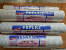 7 Rollen Tapete Erfurt Anaglypta / verpackt,  aber am Rand mit Lagerungsspuren 