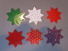 Adventssterne Weihnachtssterne 6 Stück Fenster-Dekoration Einlaminiert