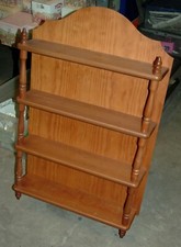Holz Display Regal Wall Unit Vintage Mahagoni Finish