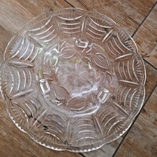 Vintage Tortenplatte Tortenteller Kuchenplatte Glasteller Ø 30 cm