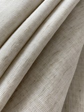 Gardinenstoff Vorhangstoff Leinenoptik Meterware beige braun meliert Höhe 2,95 m