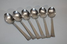 6x WMF Bauhaus Modell 2500 Löffel 90 Silberauflage Art Deco Antik Menülöffel