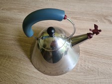 ALESSI Edelstahl Wasserkessel -Vintage Bauhaus-Wasserkocher "red-Bird"