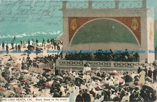 R036374 Long Beach. CAL. Notenständer am Strand. Paul C. Fr. 1907