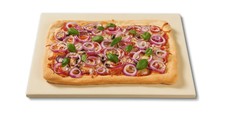 GRILLMEISTER Pizzastein wärmespeichernd eckig Backstein Pizzablech