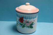  ALTER EMAILLE TOPF MIT DECKEL DDR