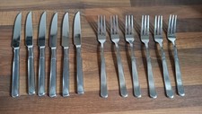 Neuw 12 teiliges Besteckset Steakmesser und Gabeln Edelstahl 18/10 f. 6 Personen