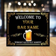 Lustige Personalisierte Bar Schild Metallisches Zinnzeichenschild Höhle Schuppen Home Pub Cafe