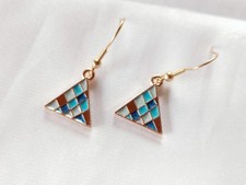 Ohrhänger Schmuck Damen Ohrringe Edelstahl Geschenk Dreieck Boho