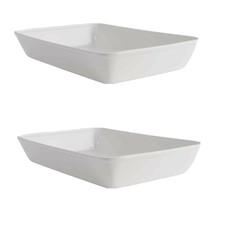 2 x Churchill großes Backgeschirr 53 cm x 32 cm rechteckige Theke Server Neu