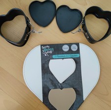 2x  Backblech Herz Form+  Plätzchen, Kunststoff Herz Form 28cm