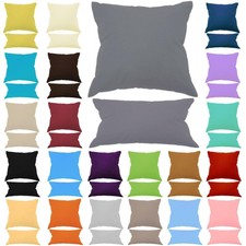 Kissenbezug 100% Baumwolle mit Reißverschluss Mega Farb & Größen Auswahl Hüllen