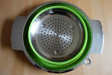 Rösle Sieb Seiher faltbar, 24 cm Durchmesser, Edelstahl Silikon grün