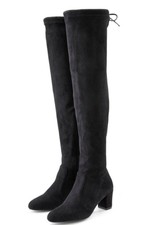 LASCANA Damen Overkneestiefel Stretchstiefel Stiefel Gr. 37 Schwarz 