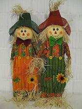 Deko 1 Set x 2 Stück Strohpuppe stehend herbstlich dekorieren Herbst Halloween 