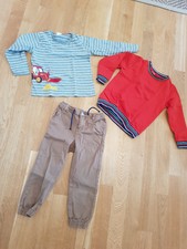 3tlg.SET 98/104 TCHIBO/PUSBLU/ALANA Pullover+Hose/Jeans+Shirt bagger zar öko hm