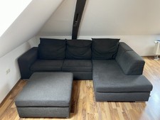 Original Ewald Schillig Eckcouch schwarz / Plus 3xKissen, Schlaffunktion, Hocker