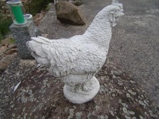 Beton Figur HUHN - Wetterfeste Gartendeko 34 cm hoch 2,8 Kg
