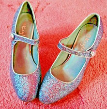 ?silberne Riemchenpumps❤Glitzernde Pumps?Halbschuhe?Party?Geschenk? Gr. 38