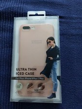 Smartphone Hülle NEU ultra thin iced case iPhone 8plus 7plus Rose gold white dia