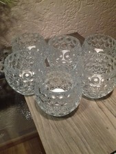 **6er Set Windlicht* Teelichthalter *schweres Glas  *