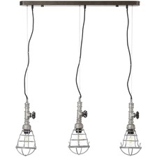 Brilliant LED Pendelleuchte Pipe Industrie Zink Antik 3 x 7W E27 warm UVP 139€