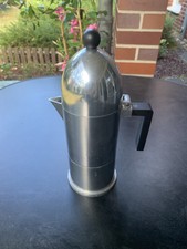 Grosser Vintage Alessi Espressokocher Kaffeekocher 29cm 6 Tassen La Cupola