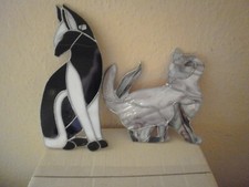 Fenster-Bilder 2er Set in Tiffany-Art mit Tiermotiven Katzen-Set   neuwertig  !!