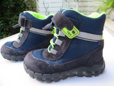 Gr. 22  ELEFANTEN Stiefel Winterstiefel blau-neongrün Jungen warm wasserdicht