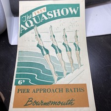 Die 1959 aquashow Bournemouth Flyer Broschüre großes Bild mit Rahmen