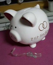 Sparschwein " Zur Hochzeit "  Neu aus Keramik
