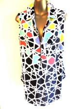 Joseph Ribkoff 14 mehrfarbige Tunika mit Reißverschluss Ausschnitt (5452