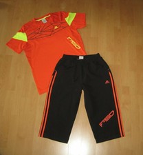 ? Adidas Trikot Kombi Shorts+Shirt Größe 176 schwarz/Orange sehr guter Zustand 