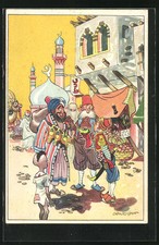 AK Szene aus dem Märchen Alladin und die Wunderlampe 