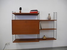 Orig. String Regal Regalsystem v. Nisse Strinning m. Sekretär 50er-60er Jahre