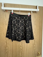 Rock Damen Spitze Schwarz mit hellbraunem Futter, Blind Date Gr. 34 Gummizugbund