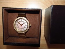 Michael Kors Armbanduhr Damen Gold rosa Uhr Watch NEU Box Strass MK Box