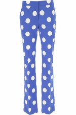 MOSCHINO HOSE KOLLEKTION SPRING SUMMER 2021 GRÖSSE 40 BLAU WEIßE PUNKTE NEU