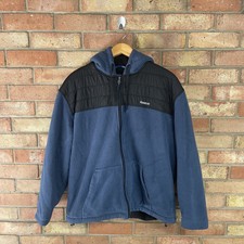 Herren Blau & Schwarz Chunky Sherpa Gefüttert Reebok Fleecejacke XL