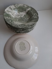 Johnson Bros Suppenteller Old English Countryside 22cm Motivfarbe Grün