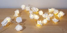 Lights4fun 30 LED cremeweiß rosa Blume Innenbereich Fee Lichter netzbetrieben 3m