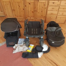 Kombi-Kinderwagen Teutonia Quadro S 11 mit Zubehör, Babyschale + Babytragetasche